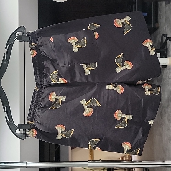 Mushrooms and Butterflies Print Swim Shorts - Picture 4 of 5